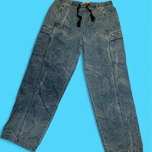Round two topographic print cargo pants